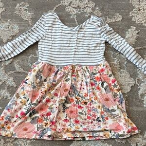 Little Sleepies Floral and Striped Kids Dress